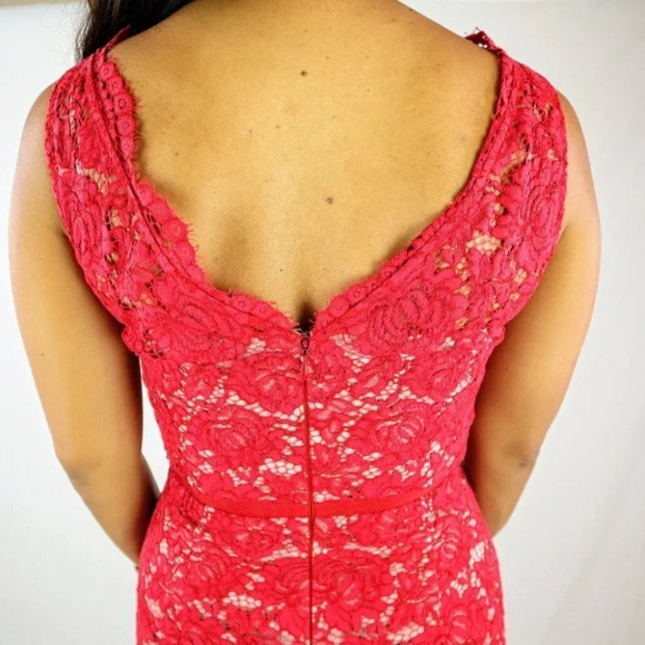Nha Khanh Red Anna Lace Midi Dress $625 - Picture 9 of 13